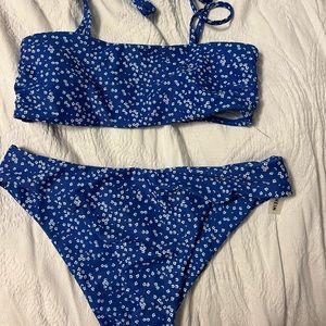 Blue floral bikini